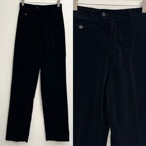 Vintage 70’s Happy Legs Black Velvet Pants High Rise Straight Leg Tagged Size 7